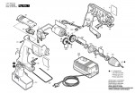 Bosch 0 601 938 7B1 Gbm 7,2 Ves-2 Cordless Drill 7.2 V / Eu Spare Parts
